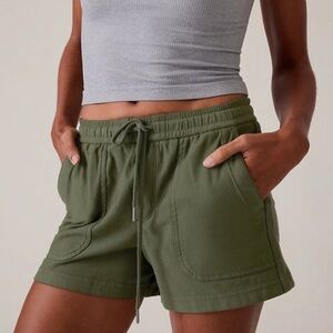 Athleta Olive Green Athletic Drawstring Shorts